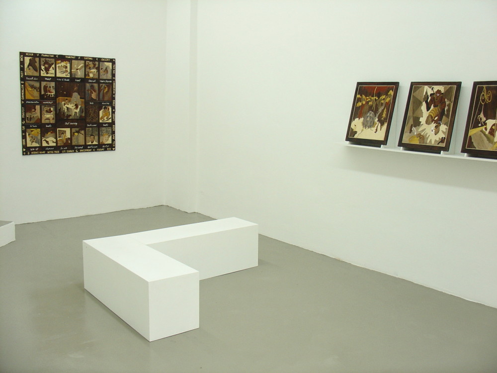 Galerie Olaf Stueber, 2008, intarsien, Outsourcing, Henrik Schrat